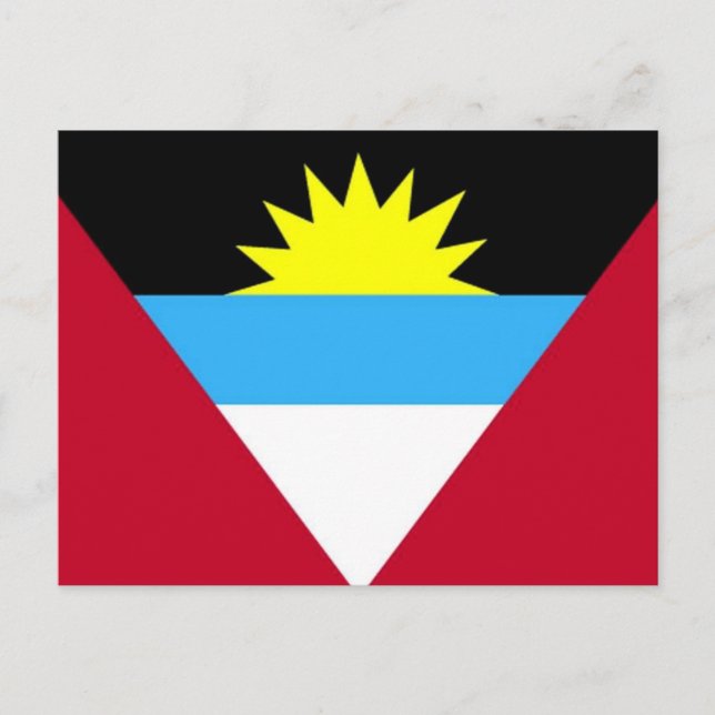 Cartão Postal Bandeira de Antígua e Barbuda (Frente)