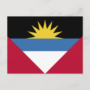 Cartão Postal Bandeira de Antígua e Barbuda