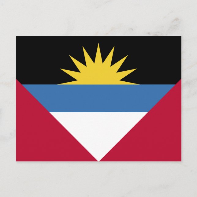 Cartão Postal Bandeira de Antígua e Barbuda (Frente)