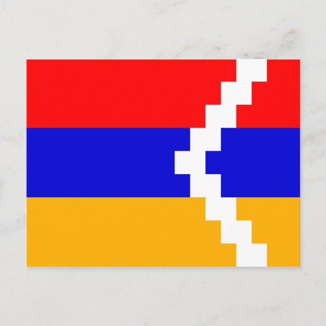 Cartão Postal Bandeira de Artsakh (Nagorno-Karabakh) (Frente)