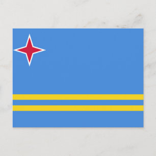 Cartão Postal Bandeira de Aruba