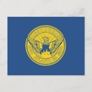 Cartão Postal Bandeira de Atlanta, Geórgia