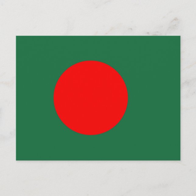 Cartão Postal Bandeira de Bangladesh (Frente)