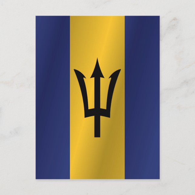 Cartão Postal Bandeira de Barbados (Frente)