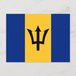 Cartão Postal Bandeira de Barbados
