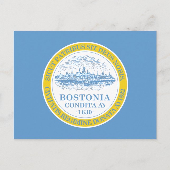 Cartão Postal Bandeira de Boston (Frente)