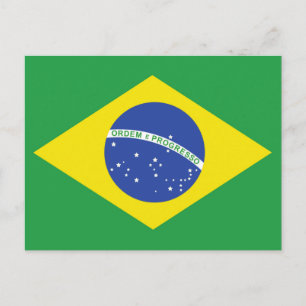 Cartão Postal Bandeira de Brasil