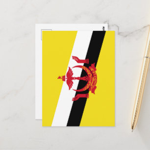 Cartão Postal bandeira de Brunei