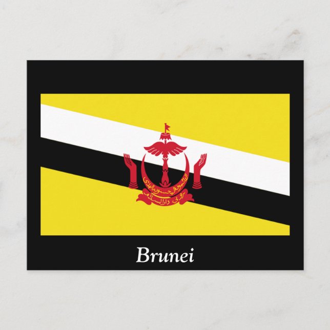 Cartão Postal Bandeira de Brunei (Frente)
