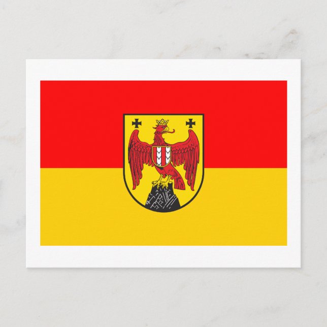 Cartão Postal Bandeira de Burgenland, Áustria (Frente)
