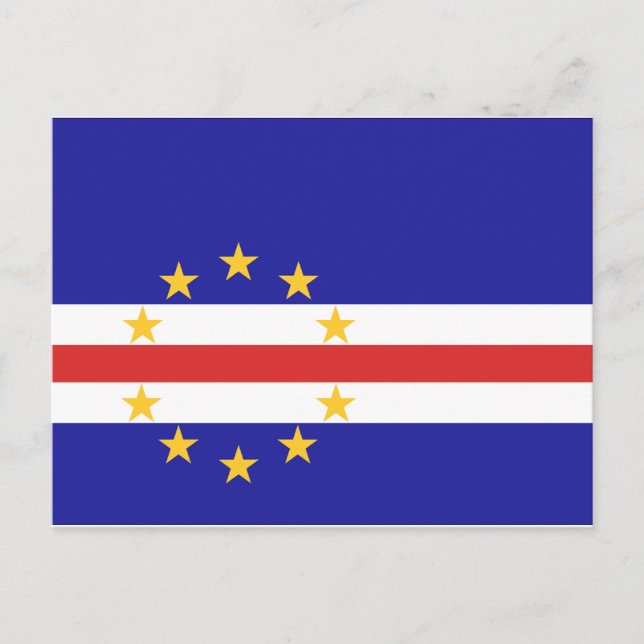 Cartão Postal Bandeira de Cabo Verde (Frente)