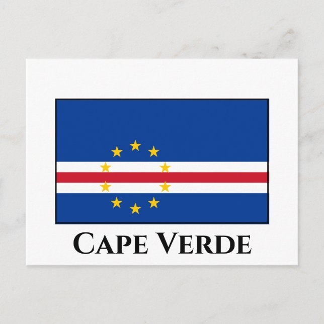 Cartão Postal Bandeira de Cabo Verde (Frente)