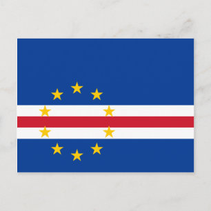 Cartão Postal Bandeira de Cabo Verde CV