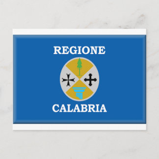 Cartão Postal Bandeira de Calabria (Italia)