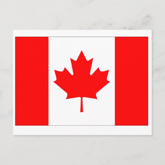 Cartão Postal Bandeira de Canadá (Frente)