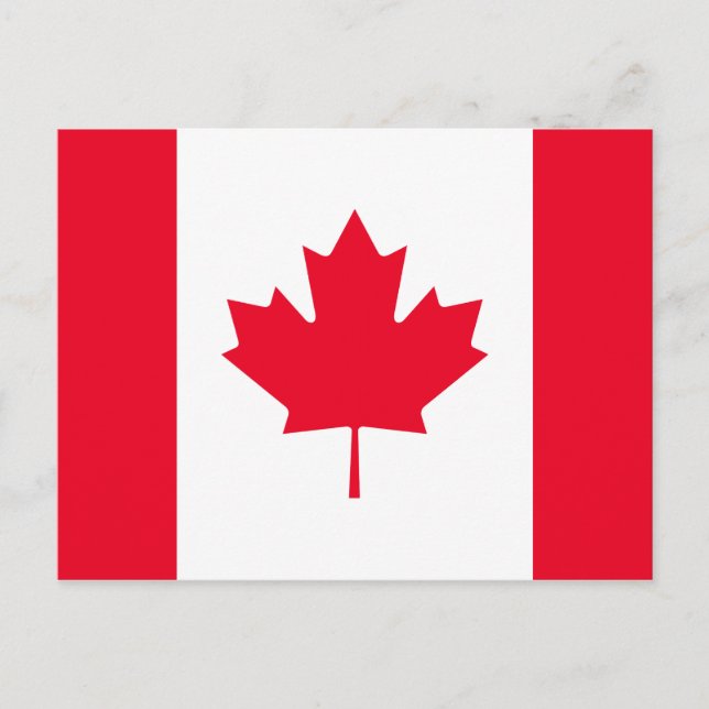 Cartão Postal Bandeira de Canadá (Frente)