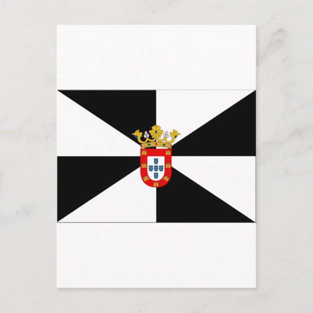 Cartão Postal Bandeira de Ceuta (Espanha) (Frente)