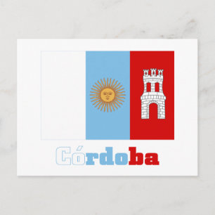 Cartão Postal Bandeira de Córdova com nome