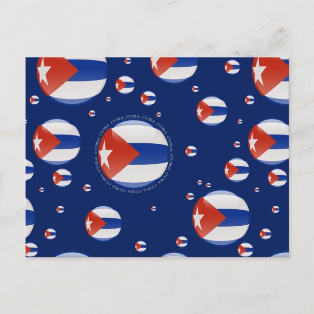 Cartão Postal Bandeira de Cuba (Frente)
