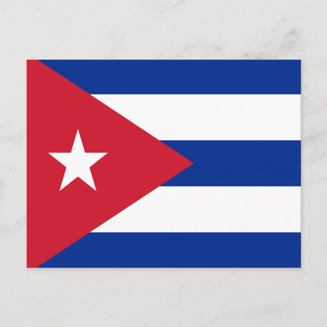 Cartão Postal Bandeira de Cuba (Frente)