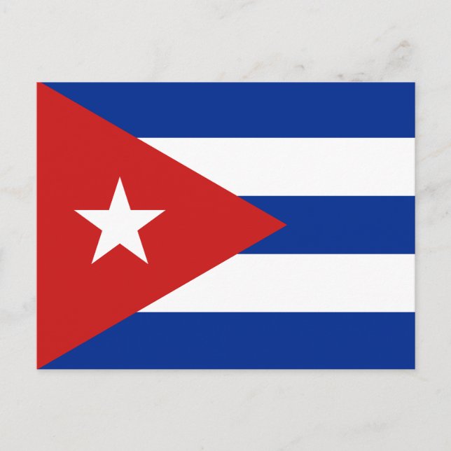 Cartão Postal Bandeira de Cuba (Frente)