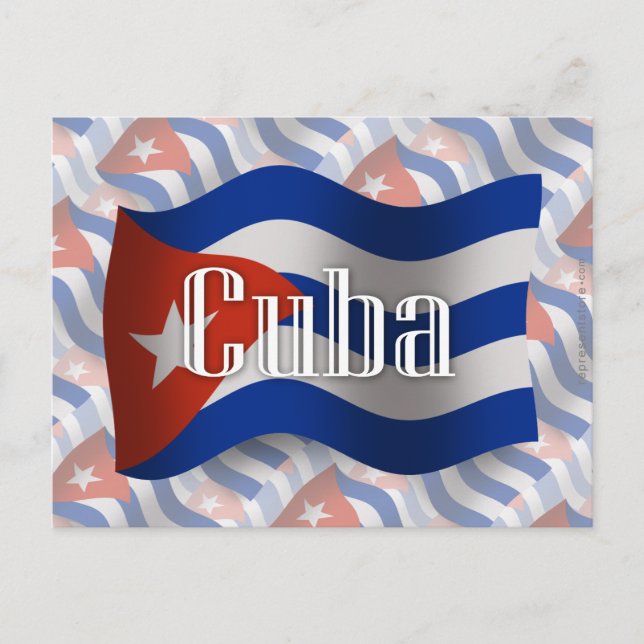 Cartão Postal Bandeira de Cuba (Frente)