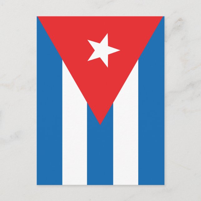 Cartão Postal Bandeira de Cuba (Frente)