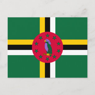 Cartão Postal Bandeira de Dominica