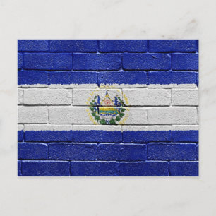 Cartão Postal Bandeira de El Salvador
