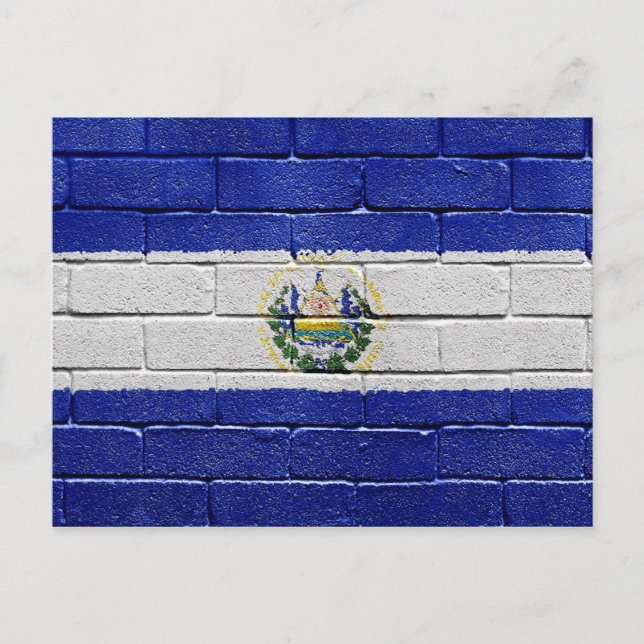 Cartão Postal Bandeira de El Salvador (Frente)