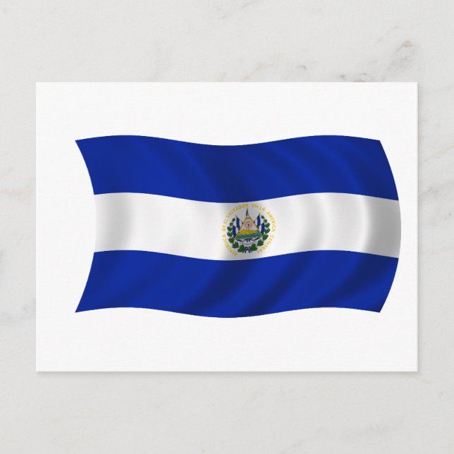 Cartão Postal Bandeira de El Salvador (Frente)
