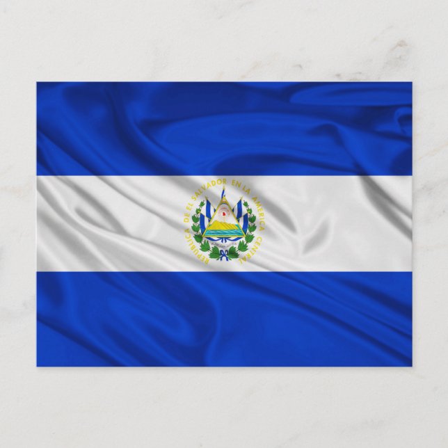 Cartão Postal Bandeira de El Salvador (Frente)