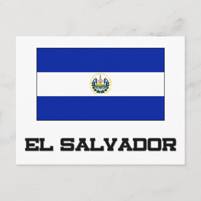 Cartão Postal Bandeira de El Salvador (Frente)