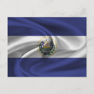 Cartão Postal Bandeira de El Salvador