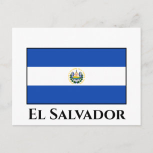 Cartão Postal Bandeira de El Salvador