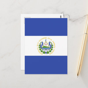 Cartão Postal Bandeira de El Salvador