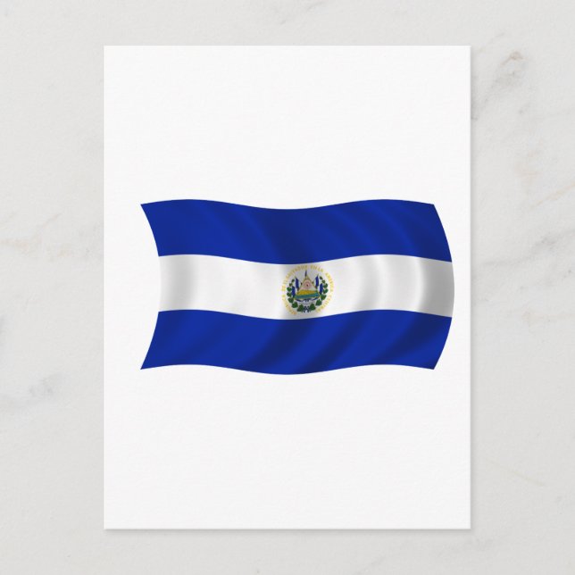 Cartão Postal Bandeira de El Salvador (Frente)