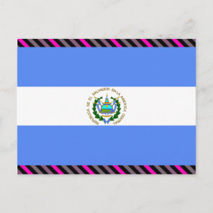 Cartão Postal Bandeira de El Salvador