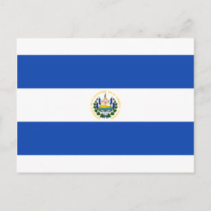 Cartão Postal Bandeira de El Salvador - Bandeira de El Salvador