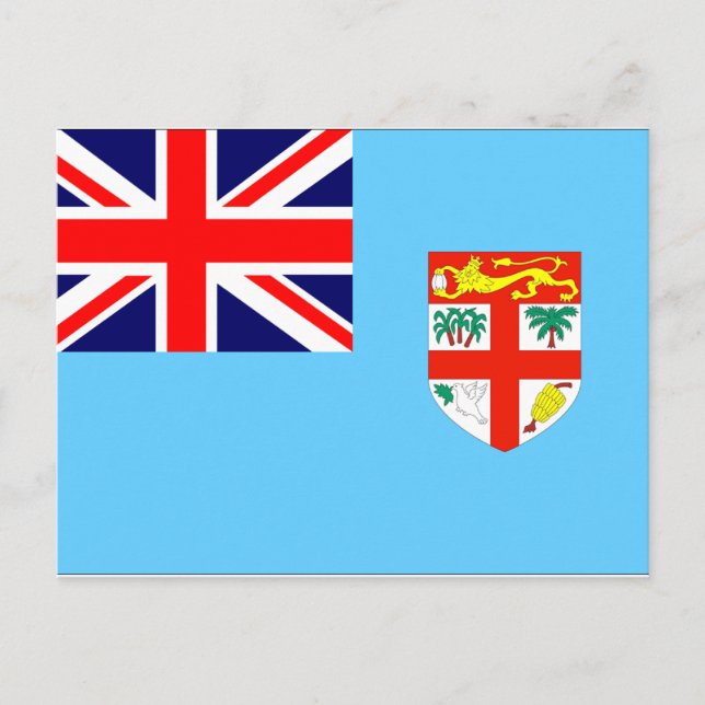 Cartão Postal Bandeira de Fiji (Frente)