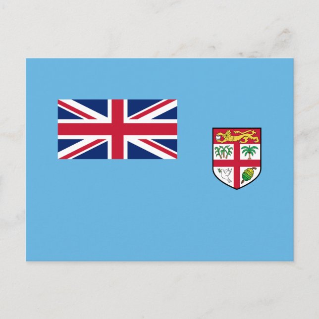Cartão Postal Bandeira de Fiji (Frente)