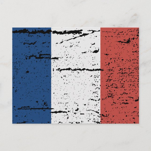 CARTÃO POSTAL BANDEIRA DE FRANÇA (Frente)