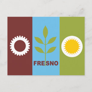 Cartão Postal Bandeira de Fresno