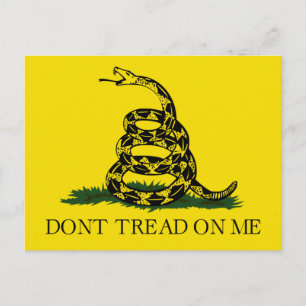 Cartão Postal Bandeira de Gadsden (Não Pise Em Mim) (Bandeira da
