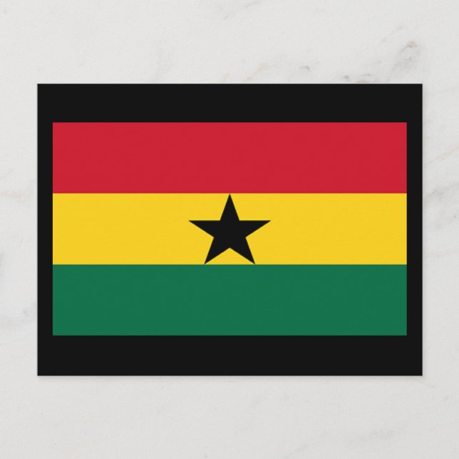 Cartão Postal Bandeira de Gana (Frente)