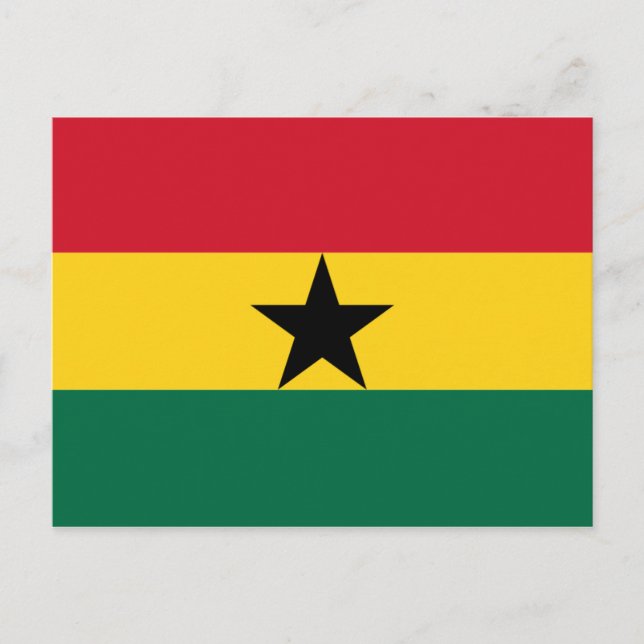 Cartão Postal Bandeira de Gana (Frente)