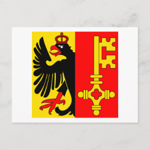 Cartão Postal Bandeira de Genebra