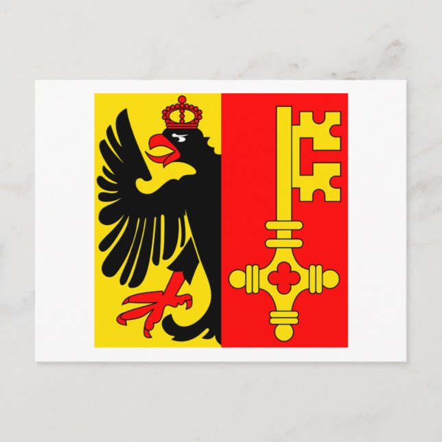 Cartão Postal Bandeira de Genebra (Frente)