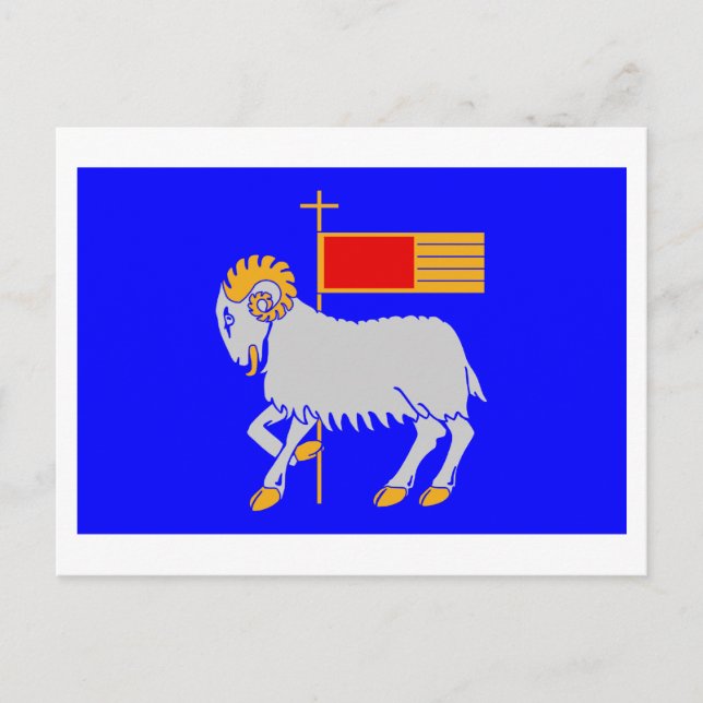 Cartão Postal Bandeira de Gotlands län (Frente)