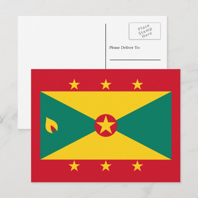 Cartão Postal Bandeira de Granada (Frente/Verso)